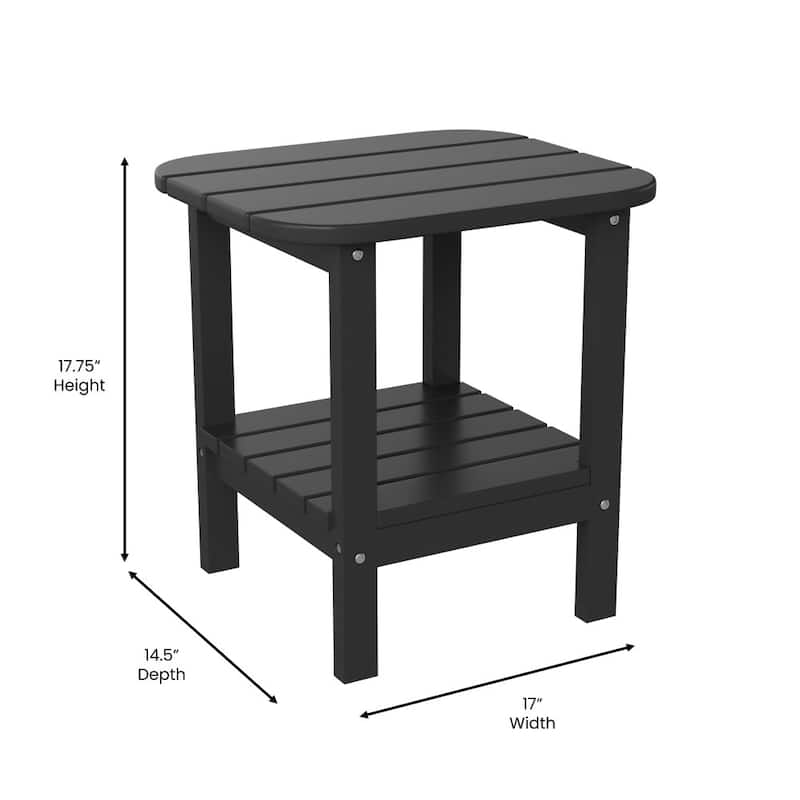 Commercial Grade All-Weather Adirondack Style Patio Side Table