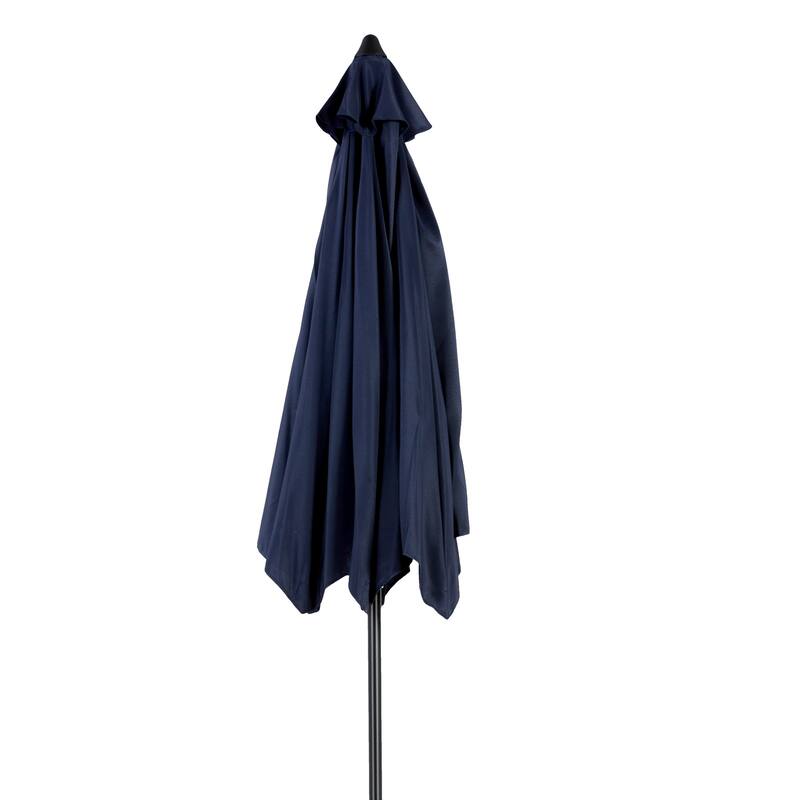 8.66 ft. Steel Market Outdoor Patio Umbrella with 6 Ribs, Push Button Tilt&Crank for Deck, Pool (No Base)
