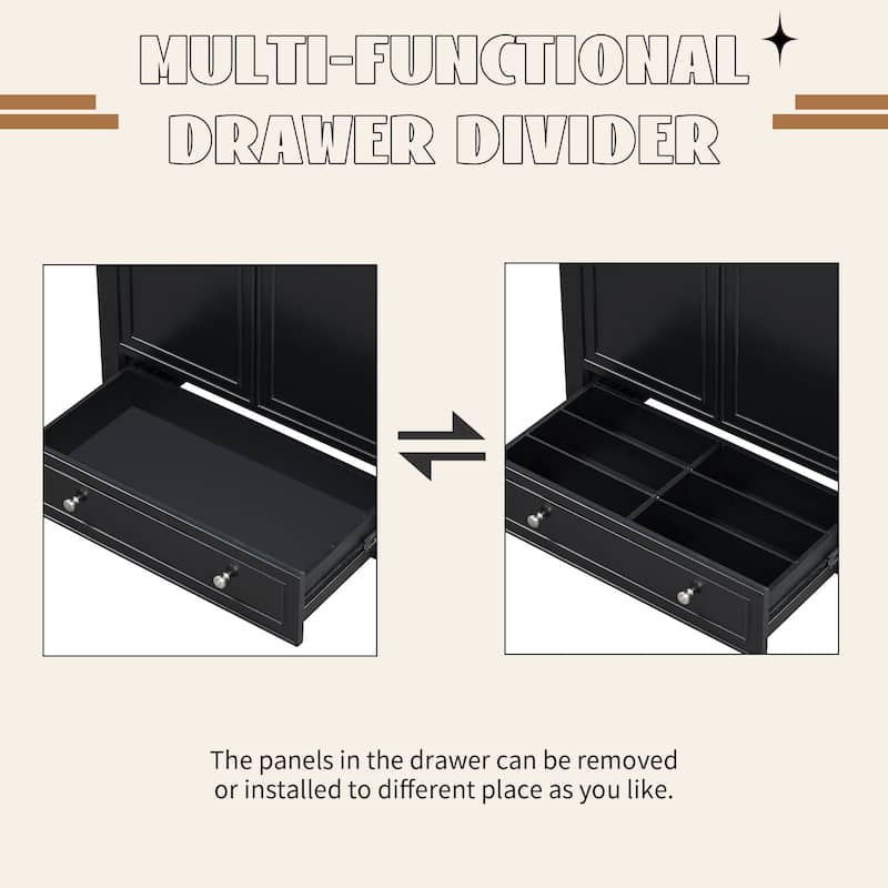 30" Bathroom Vanity with Sink Combo, Multi-functional Bathroom Cabinet with Doors and Drawer, Solid Frame and MDF Board