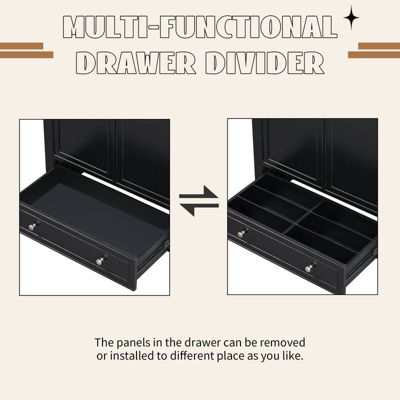 30" Bathroom Vanity without Sink, Base Only,Multi-functional Bathroom Cabinet with Doors and Drawer,Solid Frame and MDF Board