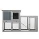 Wooden Barbed Wire Rabbit Cage with Rest Area and Running Box - Medium