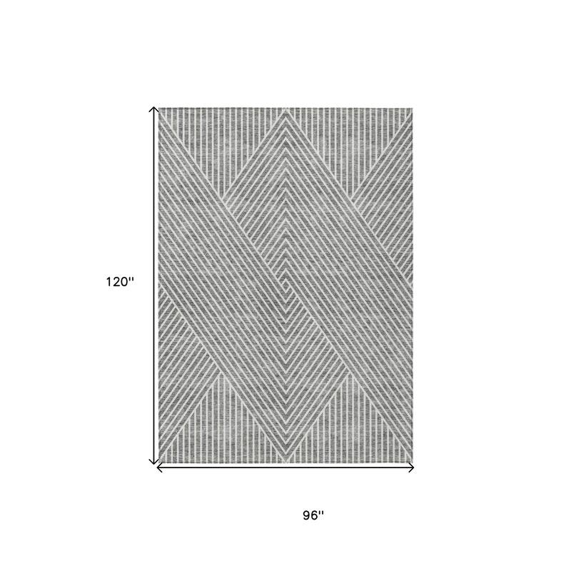 HomeRoots Geometric Transitional Rectangle Outdoor Rug