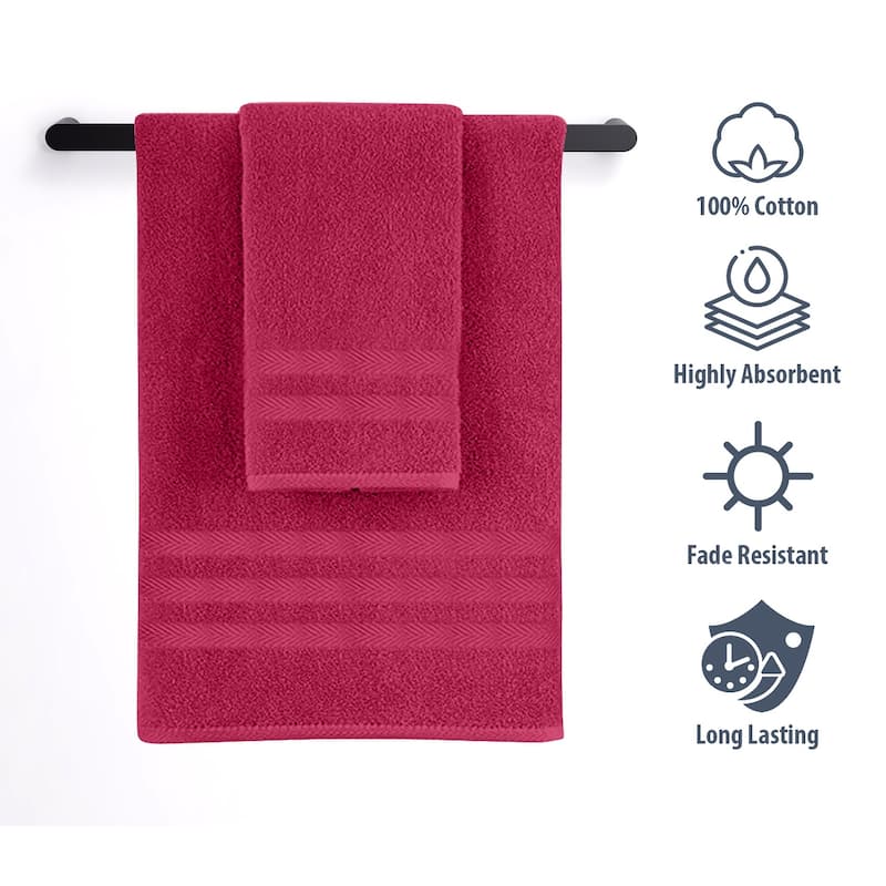 Home Sweet Home 6-Piece 650 GSM Cotton Bath Towel Set