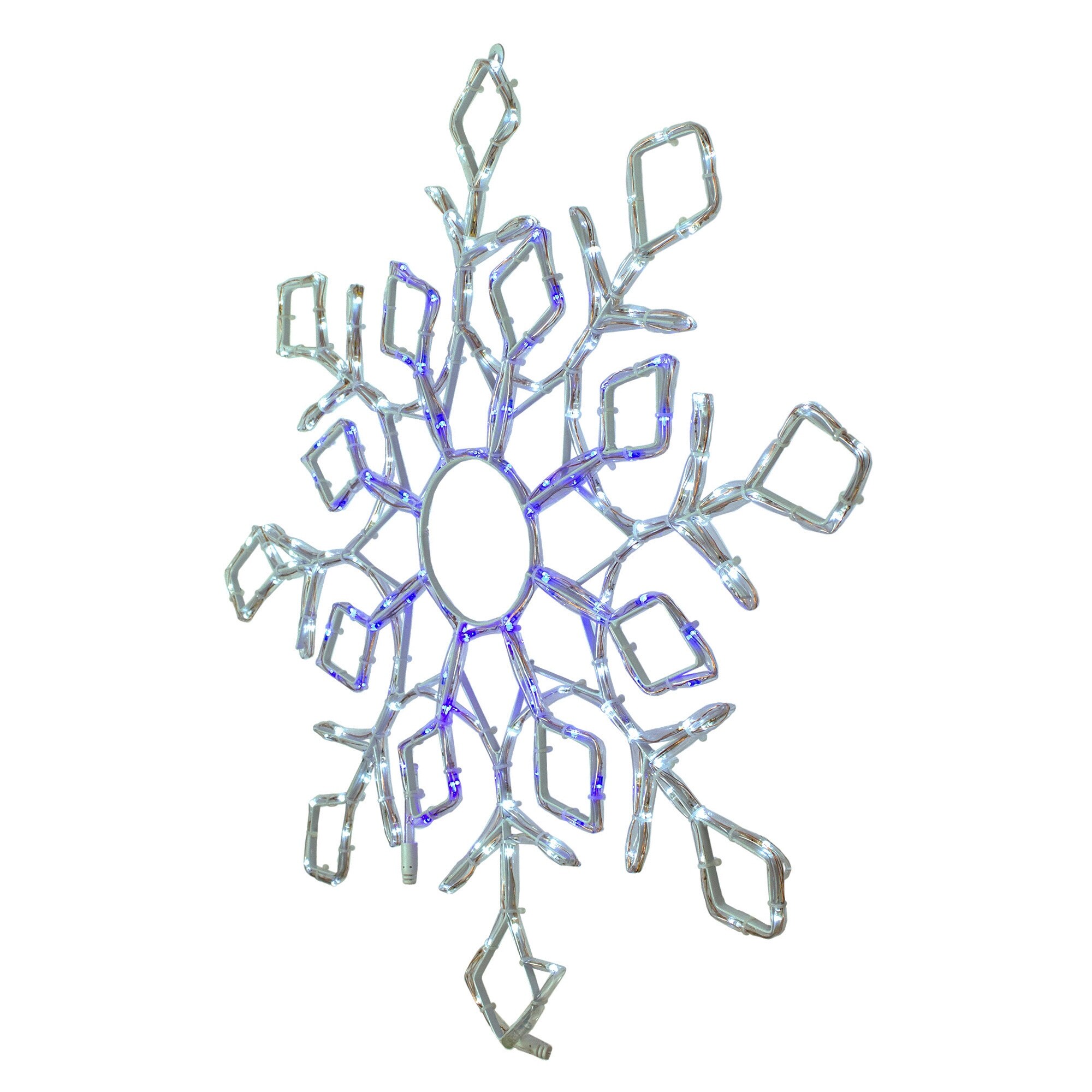Shop 24 Led Blue And White Rope Light Snowflake Christmas