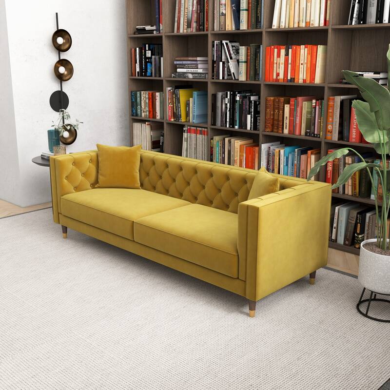Lamont Luxury Modern Tufted Velvet Living Room Couch