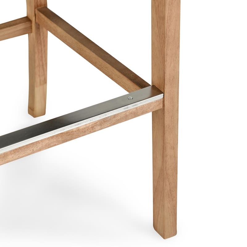 Aoki Upholstered Beige 30-inch Bar Stool by Kosas Home