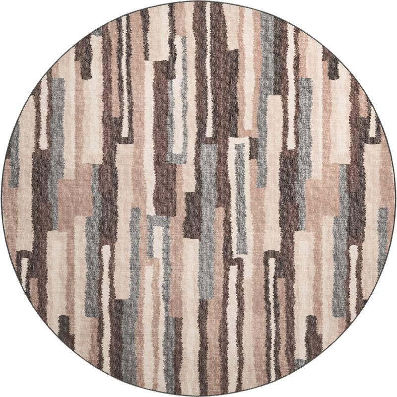 Indoor/ Outdoor Addison Bravado Abstract Striped Washable Area Rug