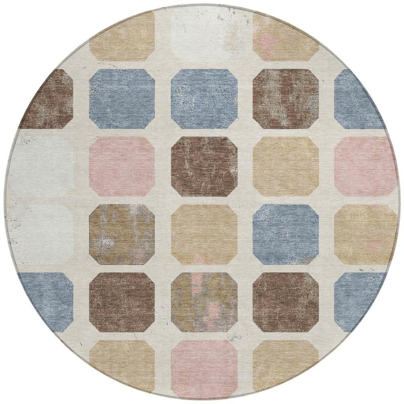 HomeRoots Geometric Transitional Rectangle Outdoor Rug