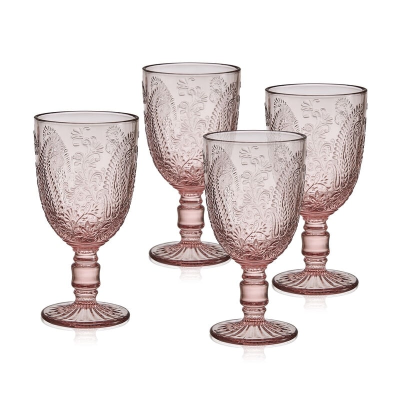 Tickle Me Pink Colored Colored Wine Glass Set of 2 - Shop Now – glasshauseco