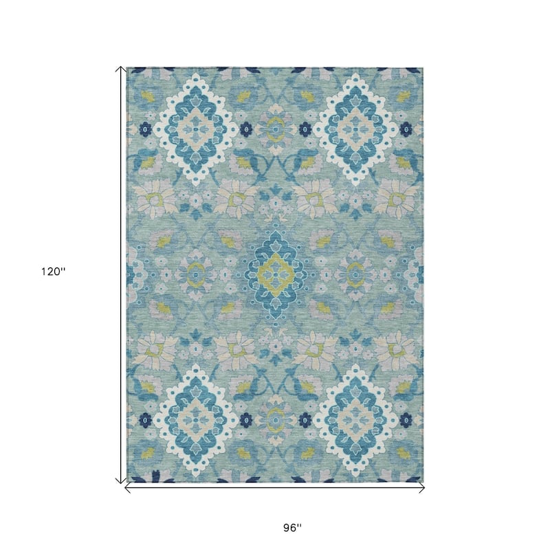 HomeRoots Oriental Traditional Rectangle Outdoor Rug