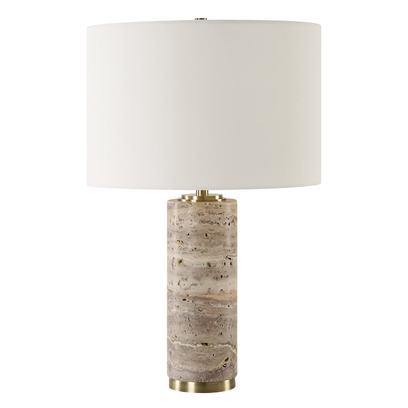 Uttermost Cortado Travertine Table Lamp - 23.25" H X 15" W X 15" D
