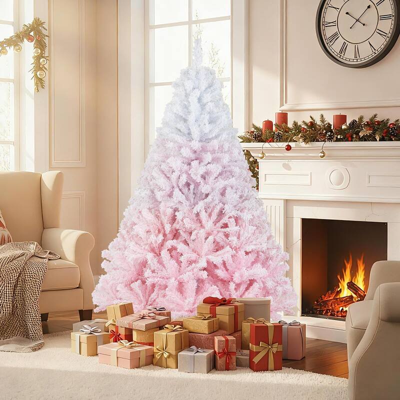 Costway 5/6/7/8 FT Artificial Christmas Tree with 456/820/1264/1774 - See Details