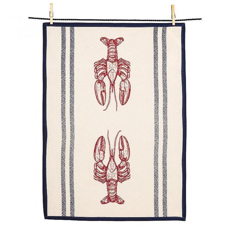 Striped Lobster Tea Towel - Multicolor