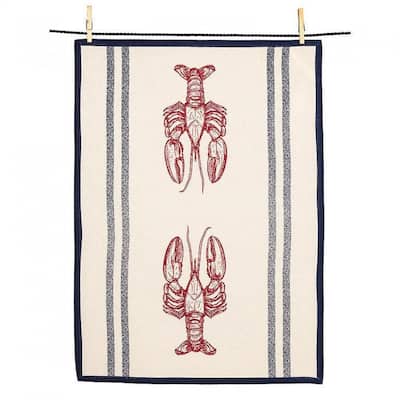 Striped Lobster Tea Towel - Multicolor