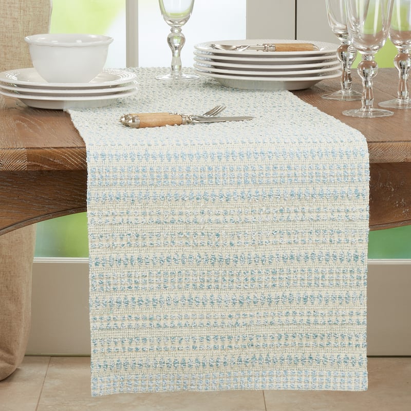 Woven Table Runner With Line Design - 16"x72"
