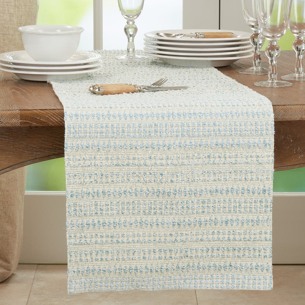 Woven Table Runner With Line Design - 16"x72"
