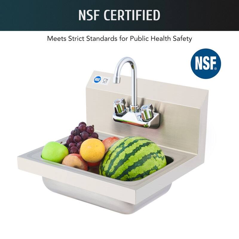 CO-Z Drop-In & Wall-Mount Laundry Kitchen Sink with Faucet Stainless Steel