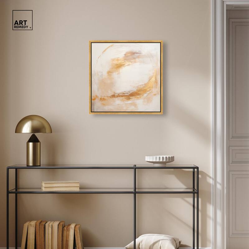 Golden Orb I Canvas by Art Remedy