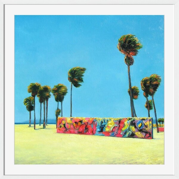 Blue and Green Tree Printed Square Wall Art Decor 27" x 27" - N/A