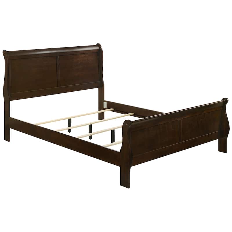 Louis Philippe Panel Bedroom Set Cappuccino