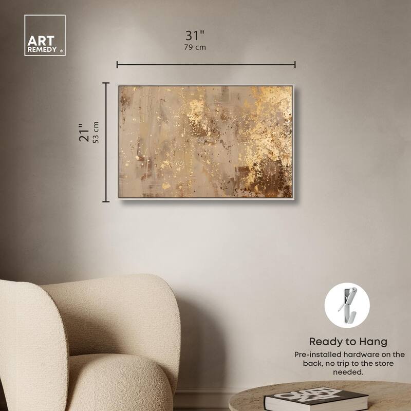 Gilded Dust Canvas by Art Remedy
