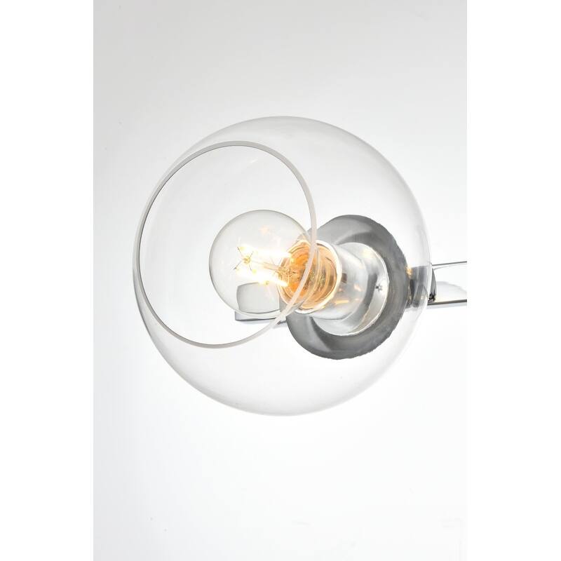 Roger 1 Light Black and Clear Bath Sconce
