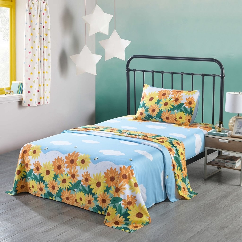 Kids Cotton Sheet Twin Full Sheet Kids Girls Bed Sheet For Kids SH018