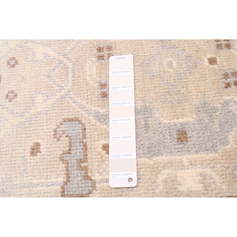 ECARPETGALLERY Hand-knotted Royal Oushak Light Khaki Wool Rug - 2'6 x 13'7