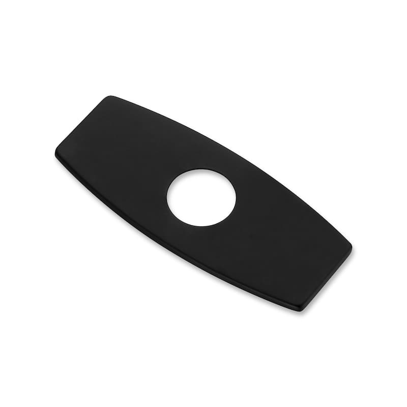 Luxier 6 in Bathroom Sink Faucet Hole Cover Deck Plate Escutcheon - Matte Black