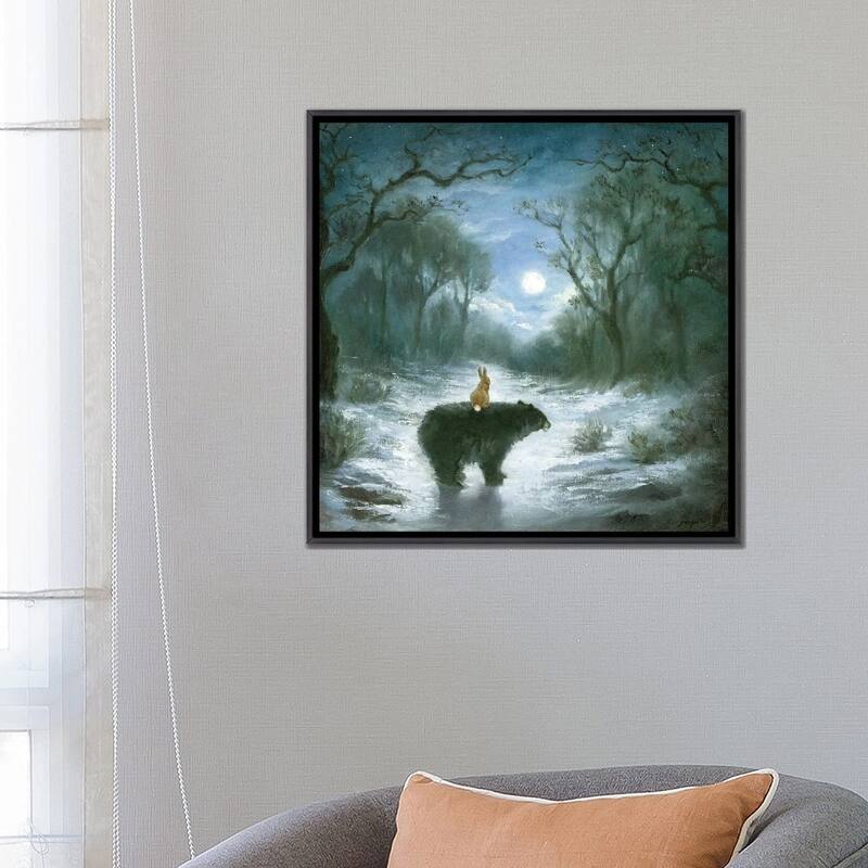 iCanvas "Isabella And The Bear" by David Joaquin Framed