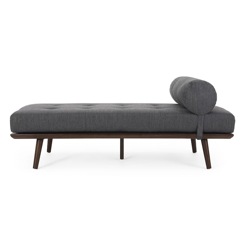 Simple Living Chaise Lounge with Rolled Pillow