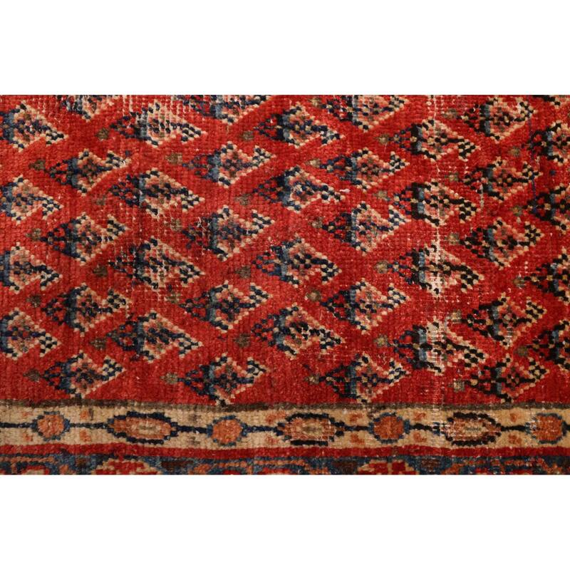 ECARPETGALLERY Hand-knotted Andelz Red Wool Rug - 3'4 x 7'11