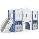 preview thumbnail 40 of 43, Toddler Slide Set, Kids Slide Playset Structure Castle Climber w/Basketball Hoop, Toy Storage Organizer, Kids Climbers Playhouse
