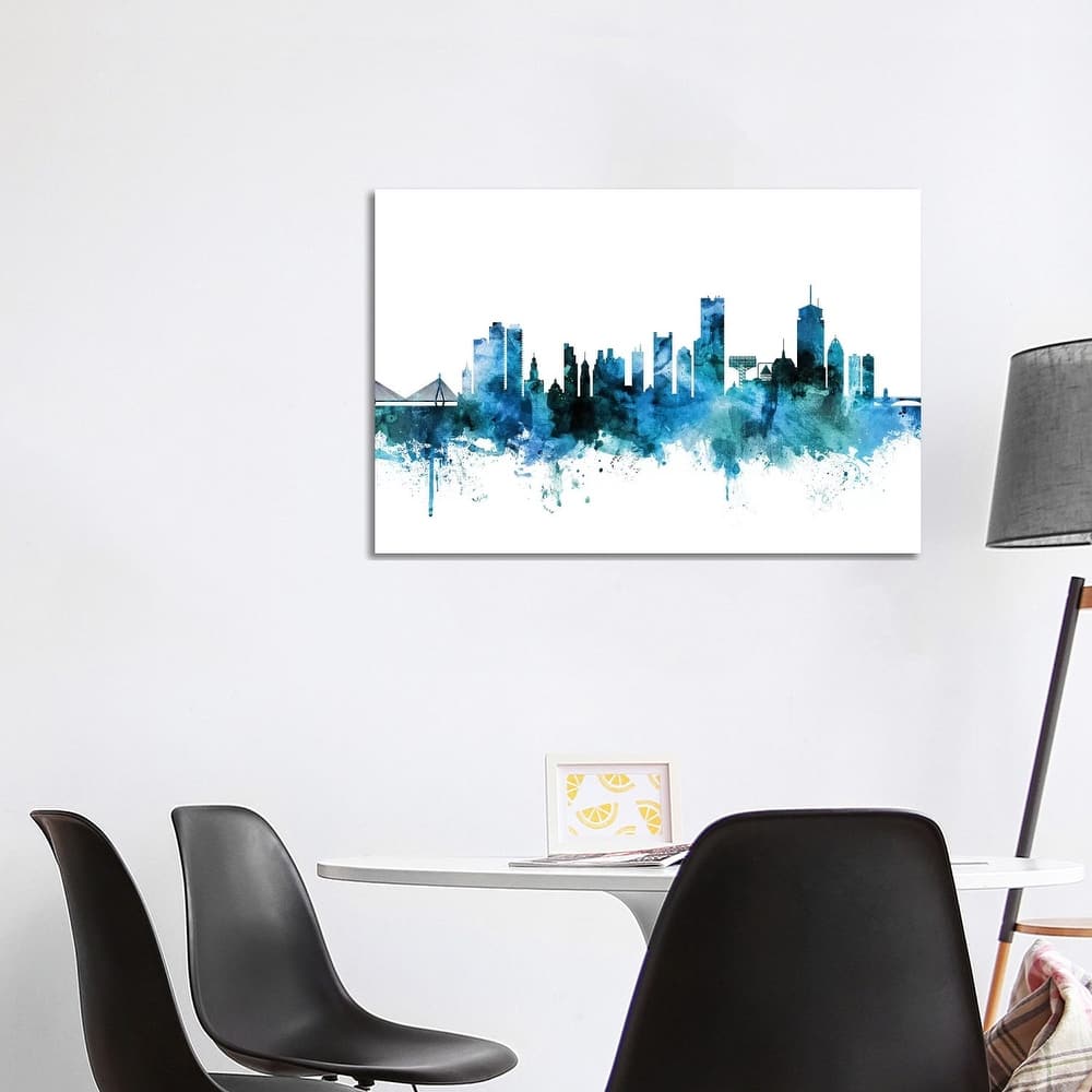 iCanvas "Boston, Massachusetts Skyline" by Michael Tompsett Canvas Print