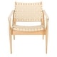 preview thumbnail 6 of 23, SAFAVIEH Couture Dilan Leather Safari Chair - 24.5" W x 30" L x 30" H