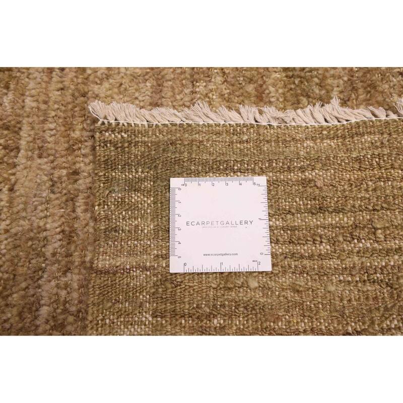 ECARPETGALLERY Hand-knotted Pak Finest Marrakesh Khaki Wool Rug - 6'4 x 9'1
