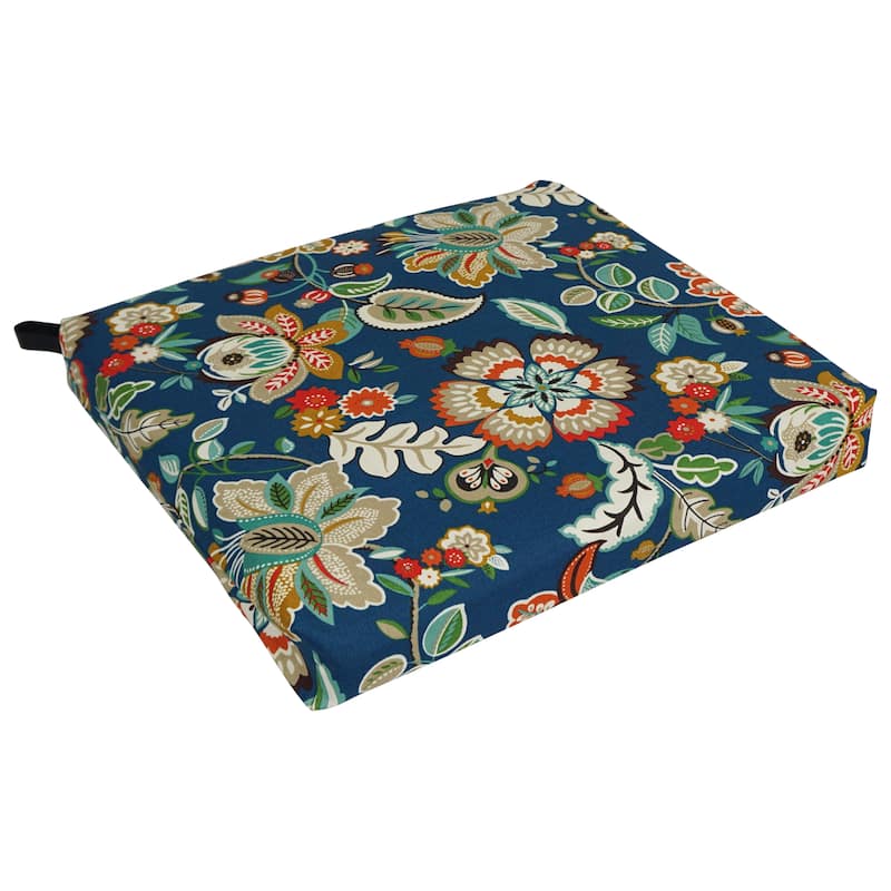20-inch by 19-inch Indoor/Outdoor Chair Cushion - 20 x 19 - Telfair Peacock