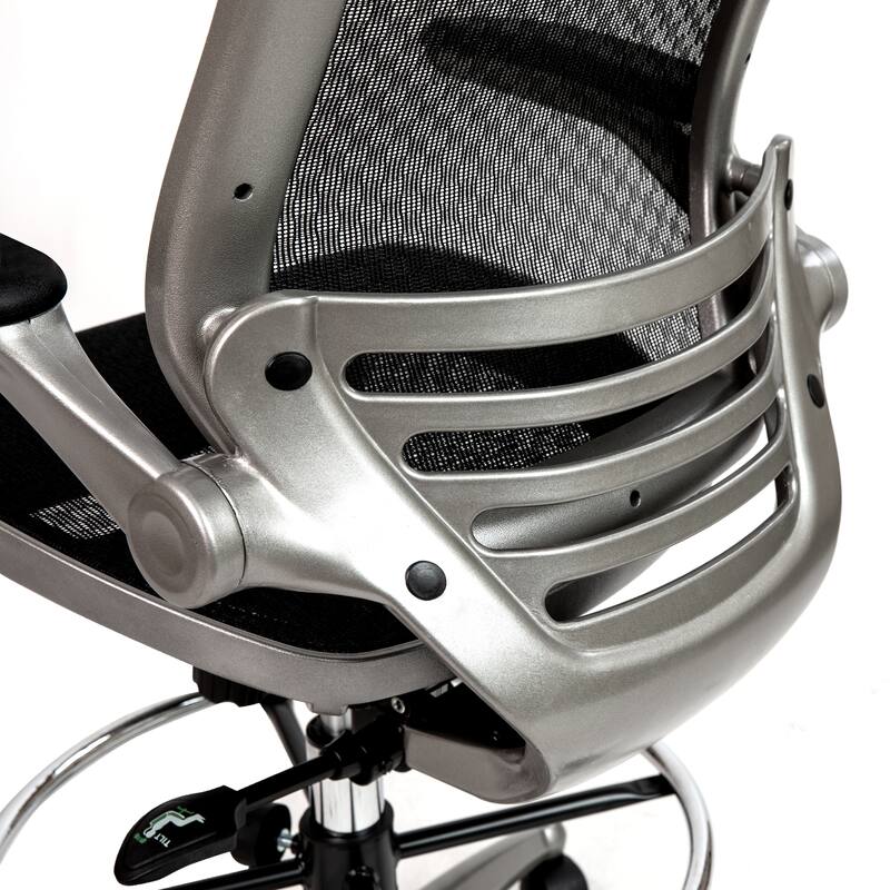 Mid-Back Swivel Office Chair with Adjustable Foot Ring