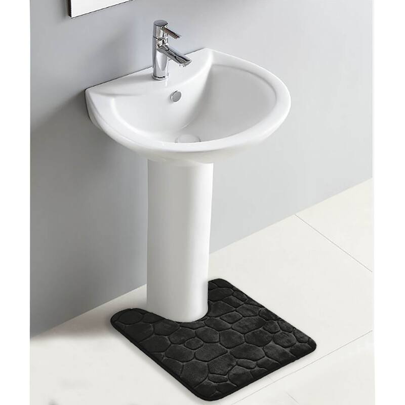 Contour Bath Rug Memory Foam Mat 3D Pebble 20L x 20W