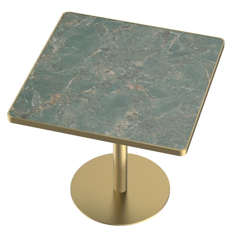 Square Modern Dinning Table 31.5 inches Bistro Table Tulip Table with Faux Marble top,Easy Assemble - Light Slate Grey