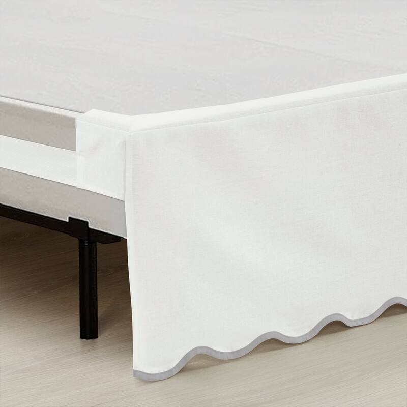Lush Decor Coastal Chic Scallop Edge Bed Skirt Single