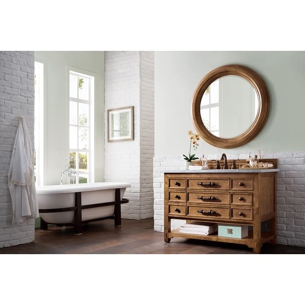 slide 2 of 23, James Martin Vanities Malibu 48" Single Vanity, Honey Alder - 48 x 23.5 x 35.25