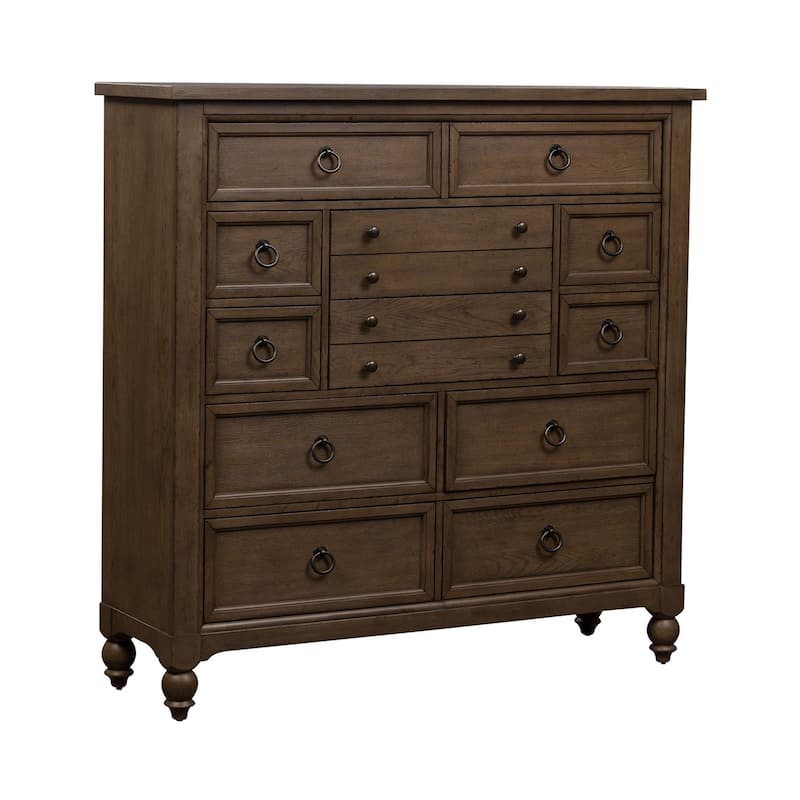 Americana Farmhouse Dusty Taupe Finish 12 Drawer Chesser