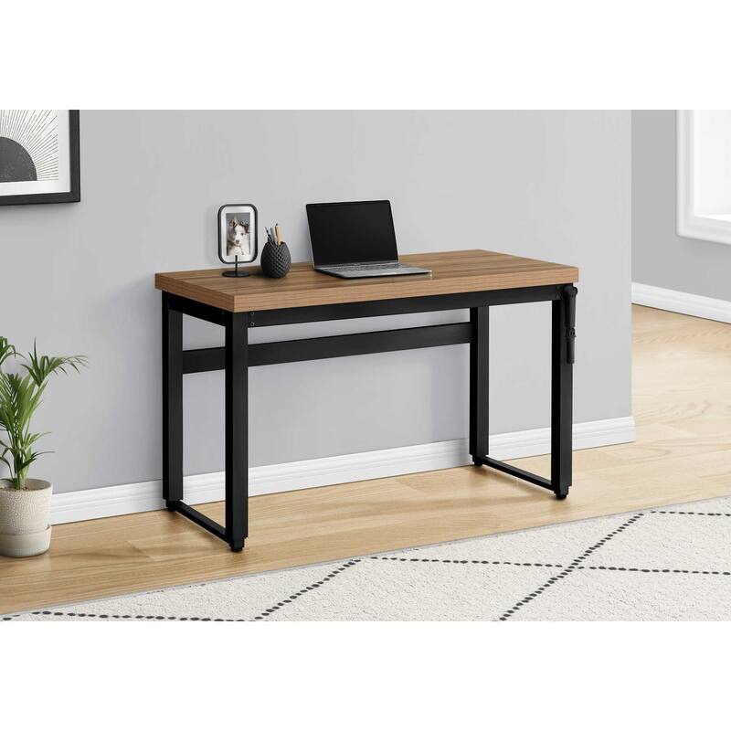 Computer Desk, Home Office, Standing, Adjustable - Brown