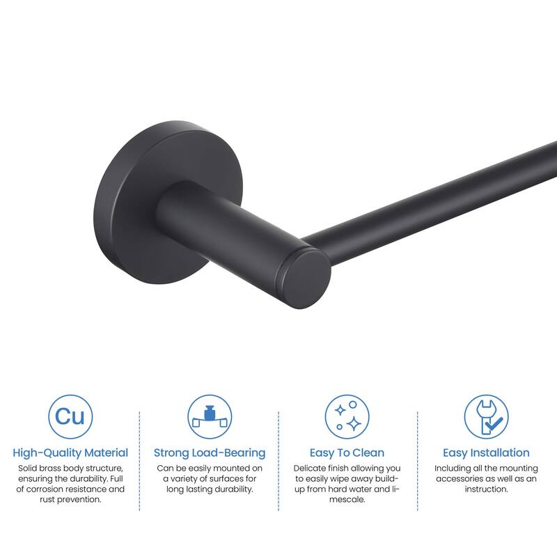 Circular 2-Piece Bathroom Hardware Set