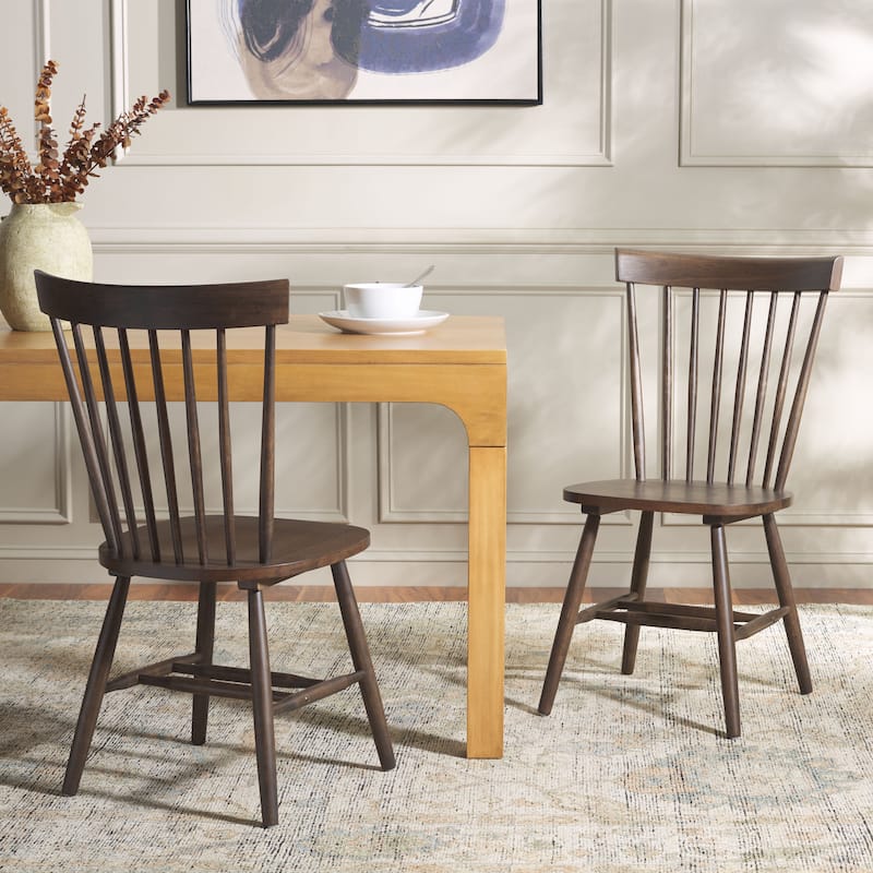 SAFAVIEH Suhair Spindle Farmhouse Dining Chair (Set of 2) - 20.5" x 21" x 36" - 21"W x 21"D x 36"H