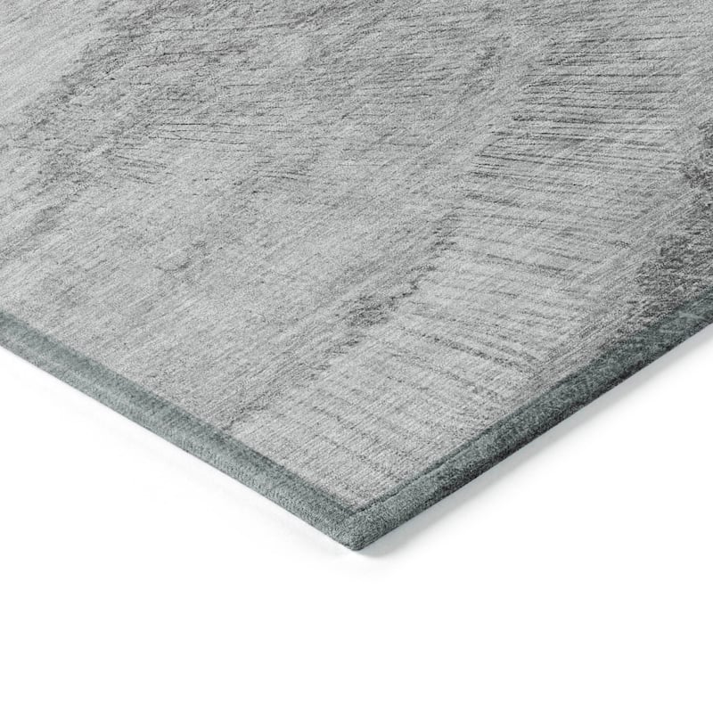 Machine Washable Indoor/ Outdoor Chantille Modern Burst Rug