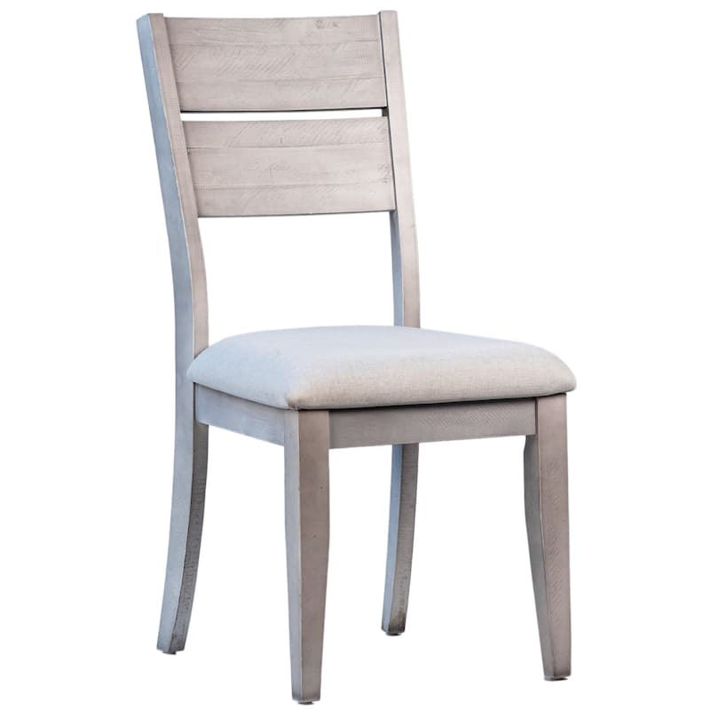 Ironwood Cotton Blend Upholstered Dining Chair, Light Grey
