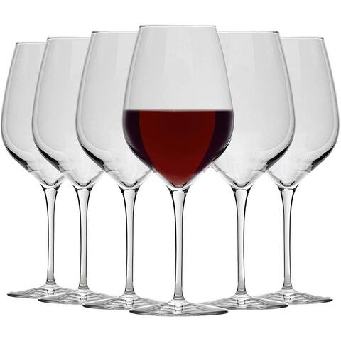 Bormioli Rocco InAlto Tre Sensi Wine Glasses, Set of 6, 18.5 oz - Clear