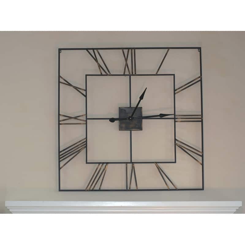 Oversized Mirage Square Metal Wall Clock 42" - N/A